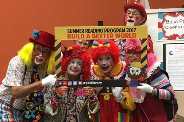 Boca Clowns Library event